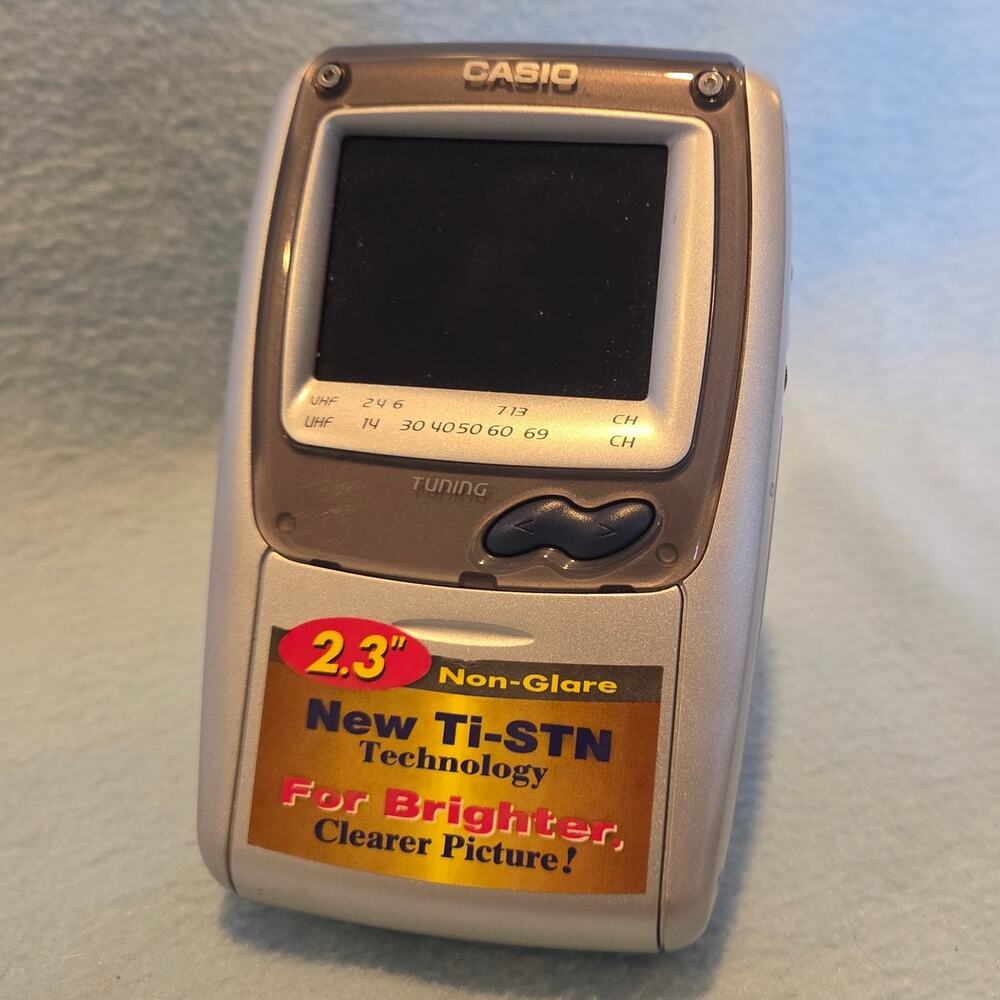 Casio TV-880 Portable Handheld LCD Color Television Vintage Retro Tech Works